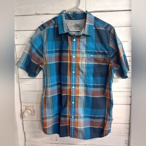 The North Face Men’s Short Sleeve Button Up Shirt Plaid Large Skater Streetwear